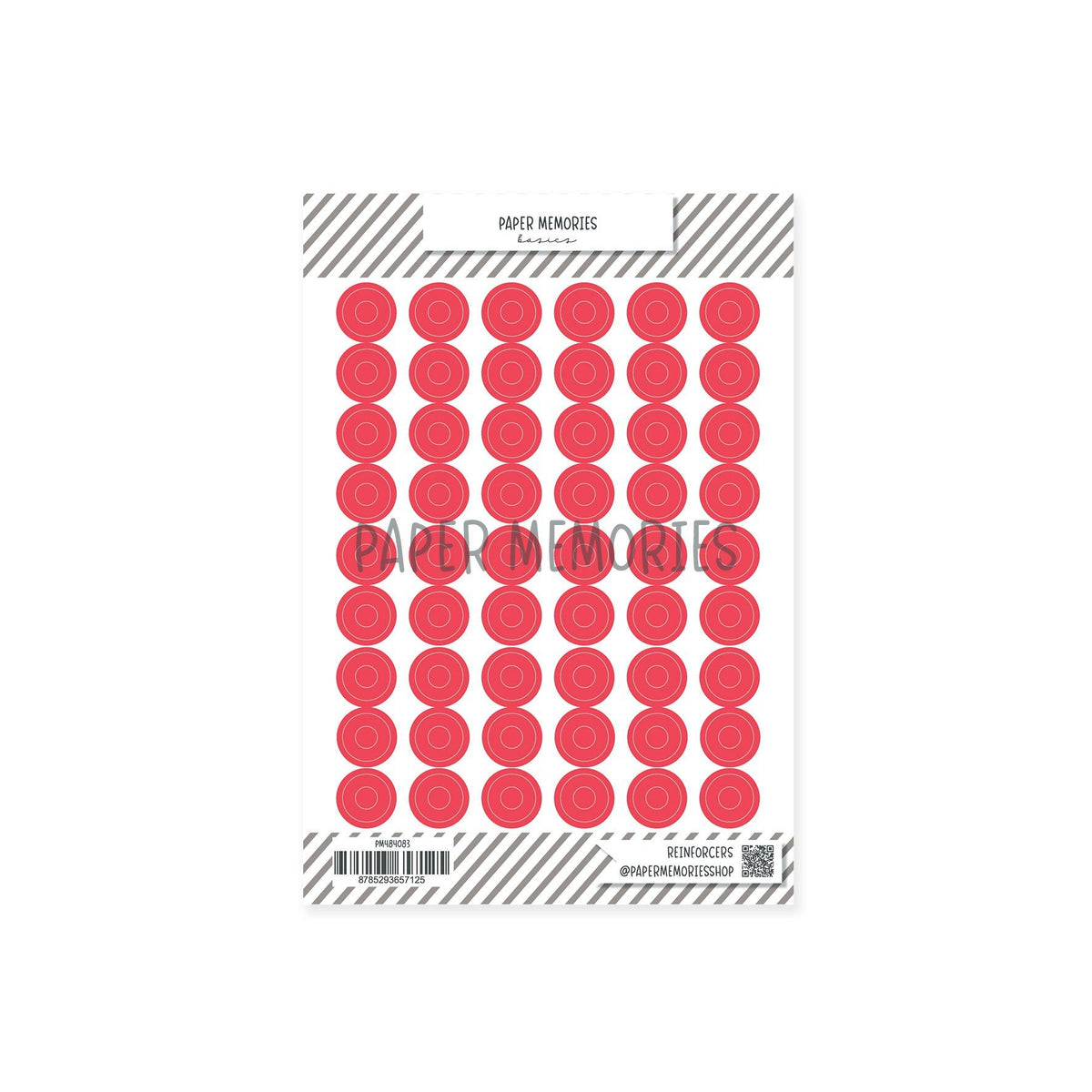 Vinyl Reinforcers Stickers Bright Red