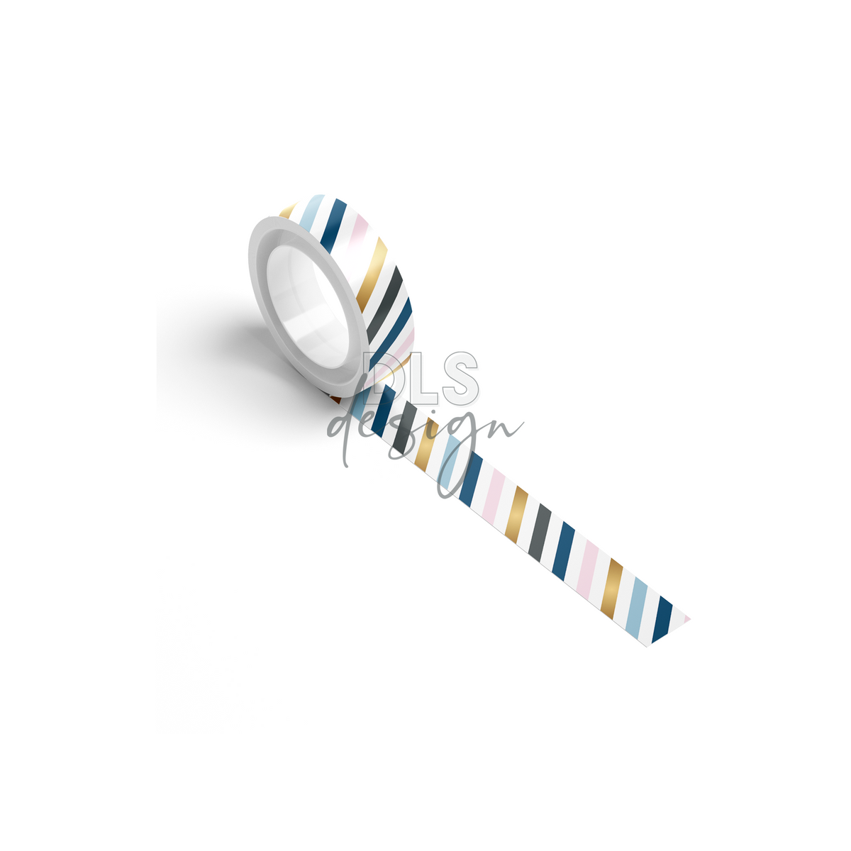 Washi Tape Foil Diagonal Stripes