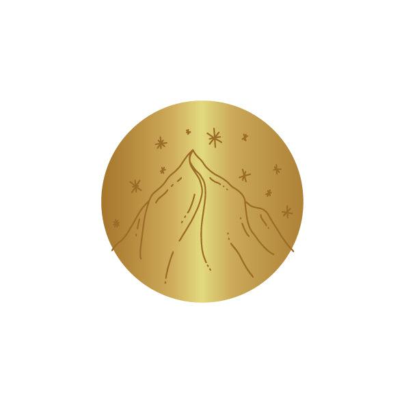Wax Seal Stamp Snowy Mountains