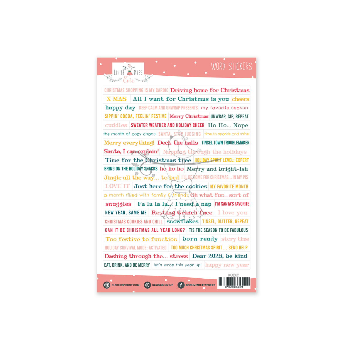 Word Stickers December Stories