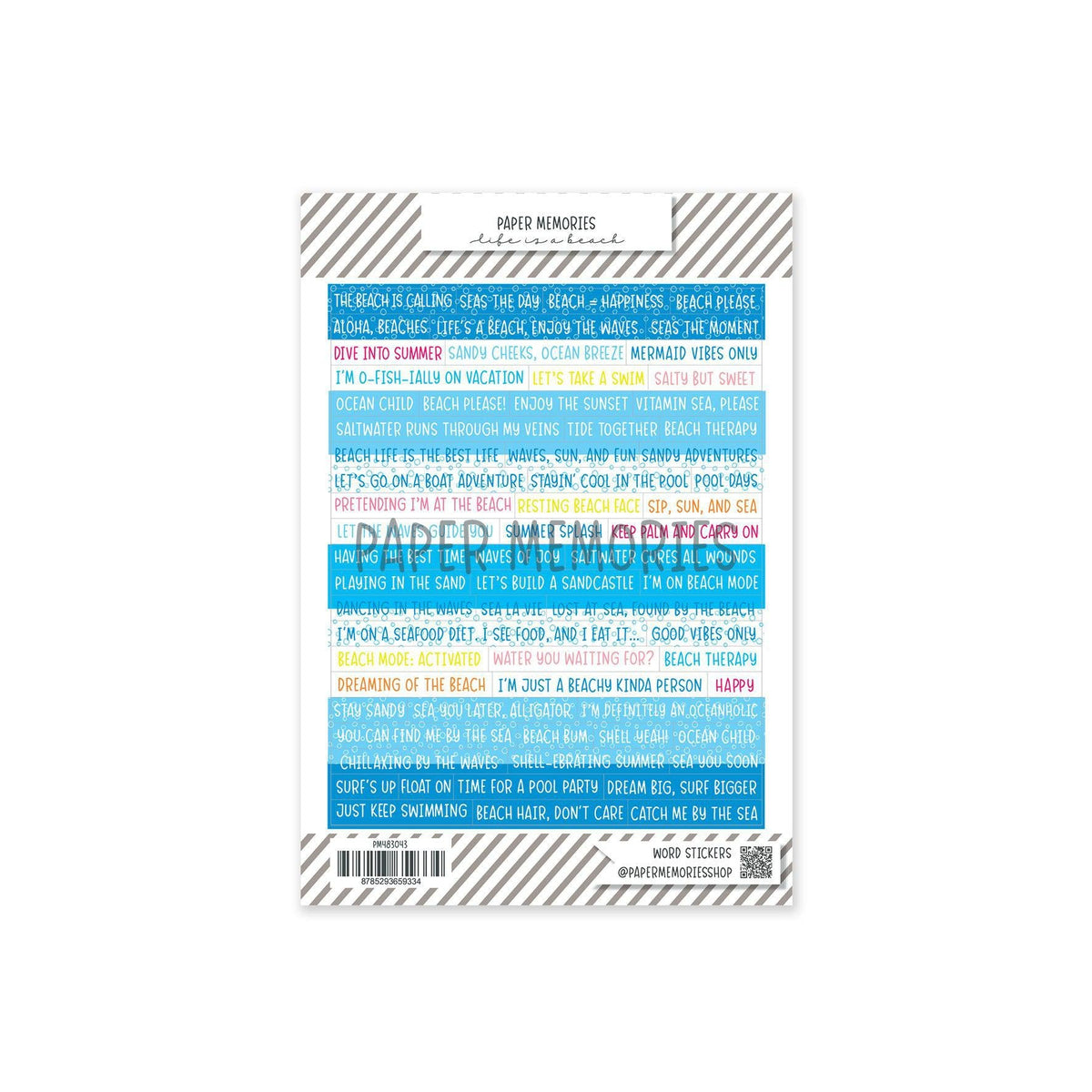 Word Stickers Life Is A Beach