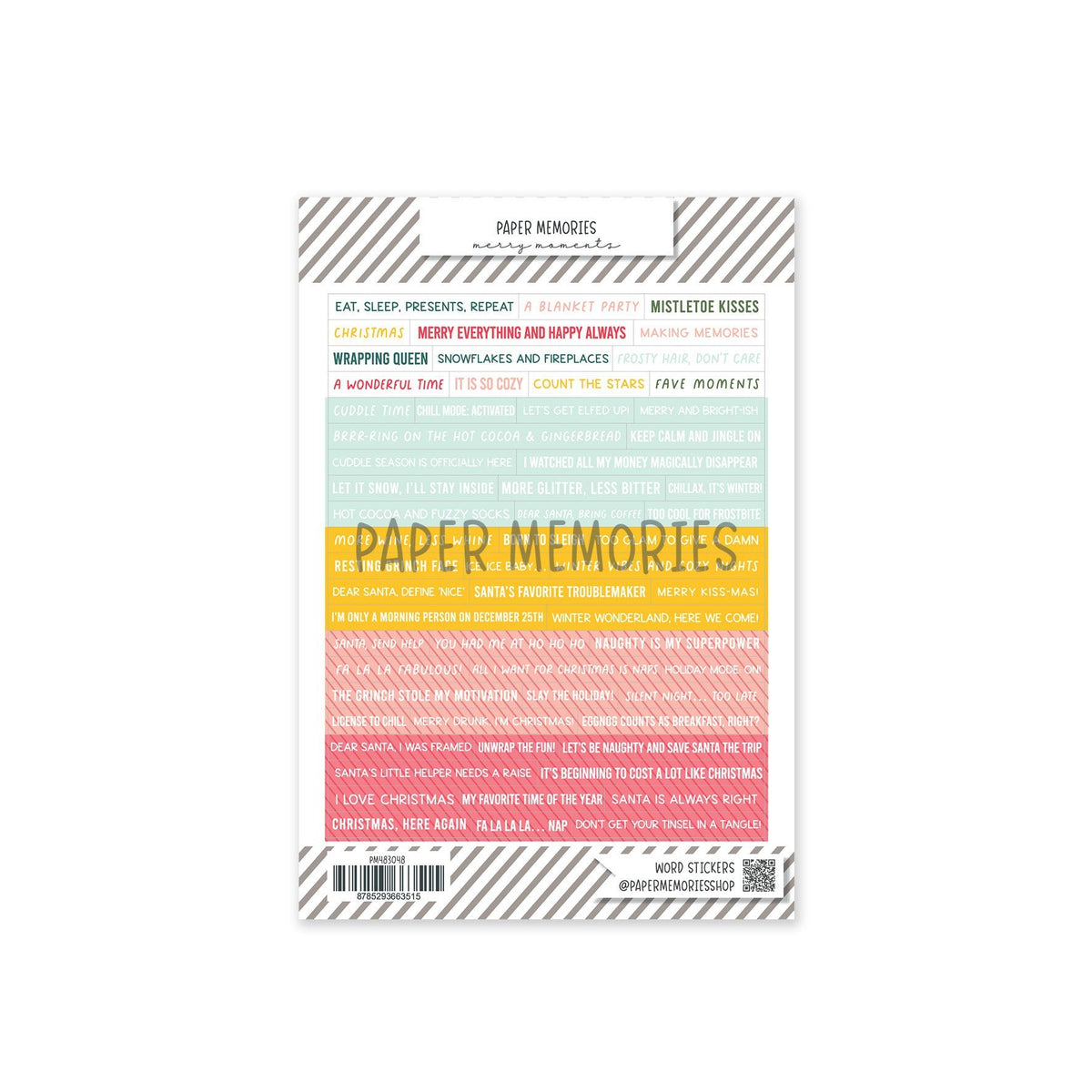 Word Stickers Merry Moments
