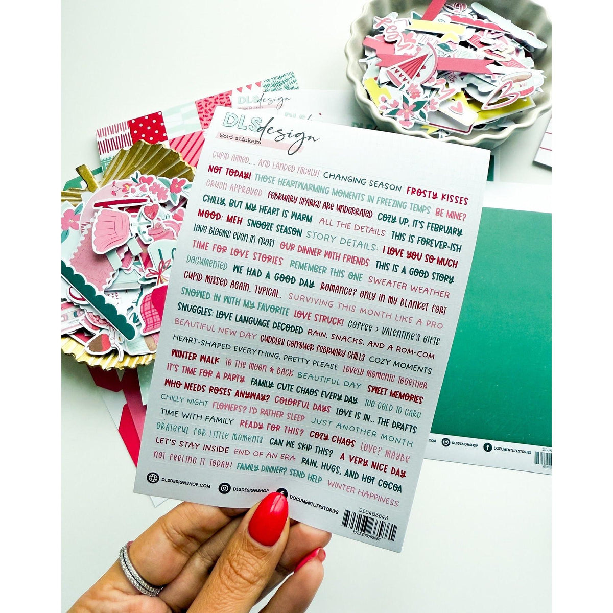 Word Stickers On Cloud Nine