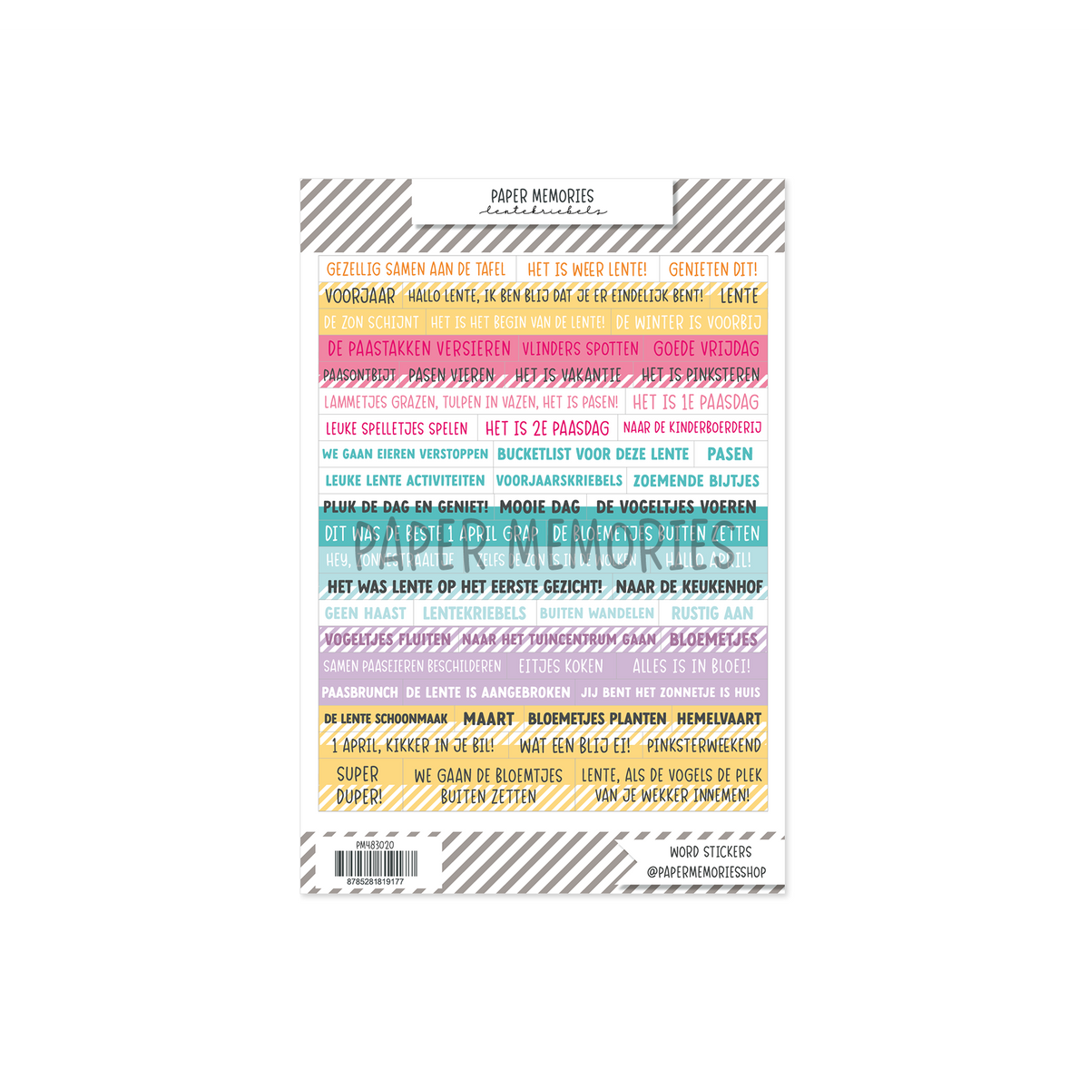 Word stickers Spring Memories Lentekriebels (NL)