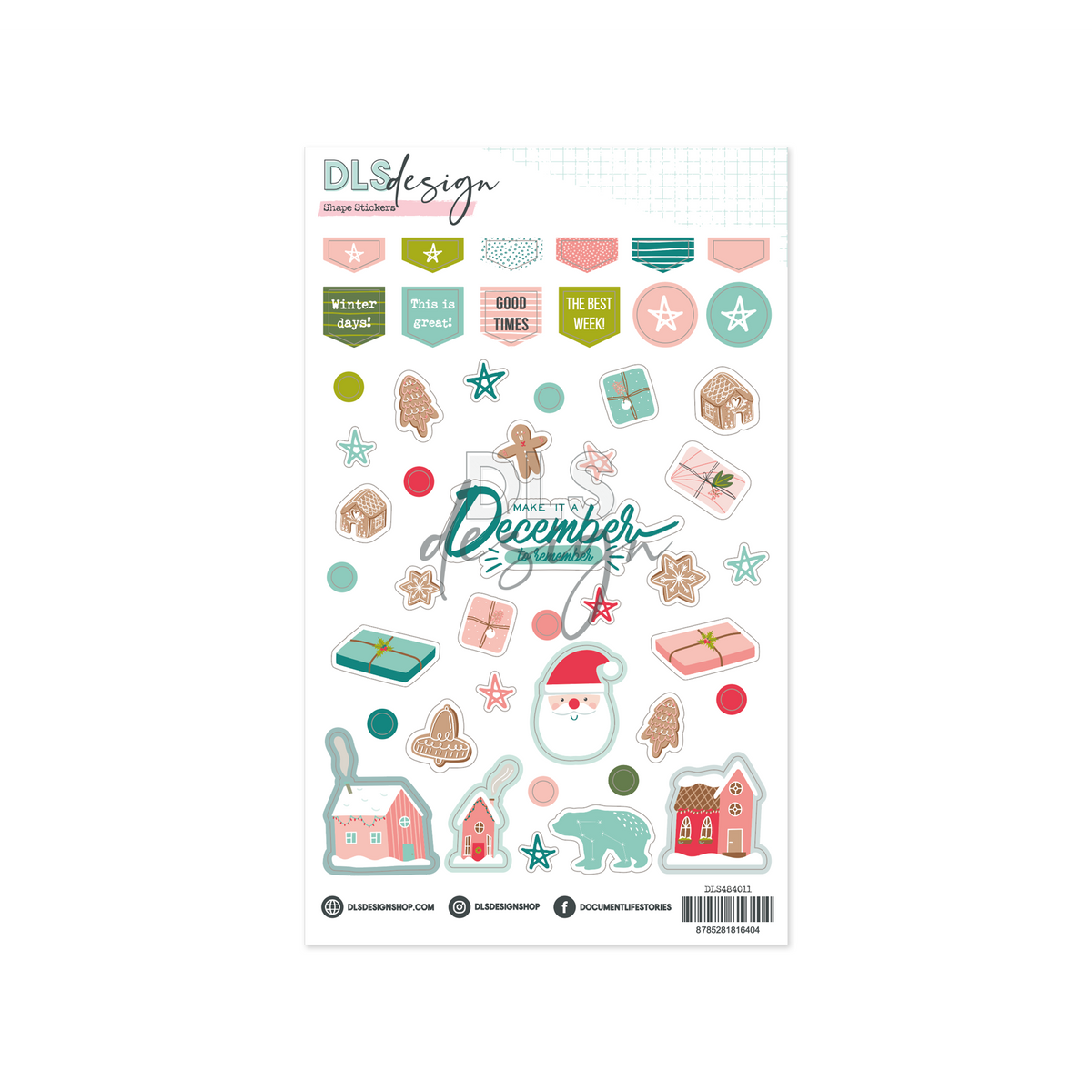 Writable Shape Stickers December Stories