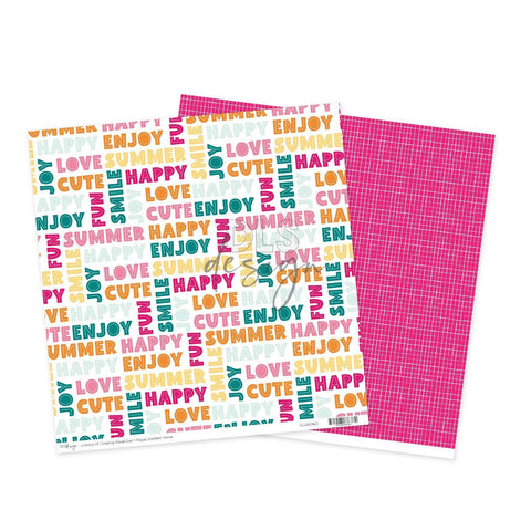 12" Paper A Story Of Chasing Sunshine - Happy Summer Words
