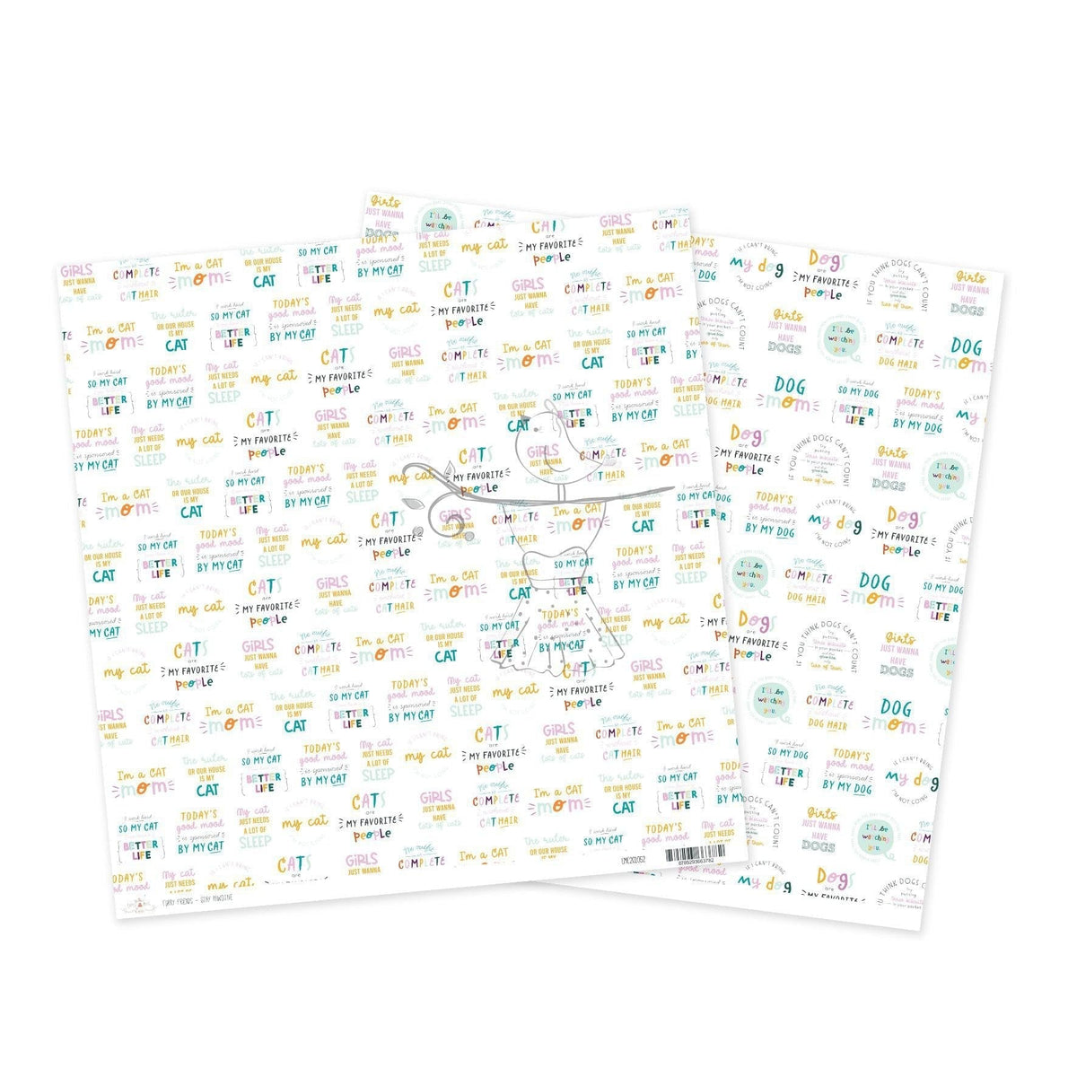 12" Paper Furry Friends - Stay Pawsitive