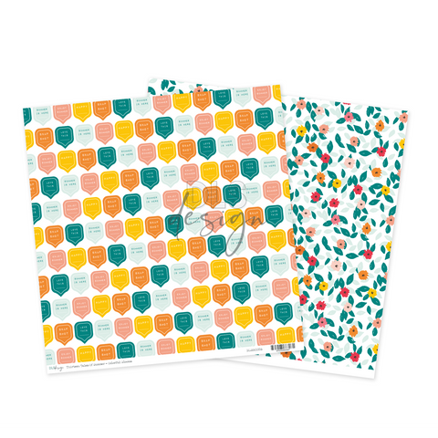 12" Paper Thirteen Tales Of Summer - Colorful Blooms