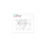 Acrylic Shapes Three Little Words Hearts