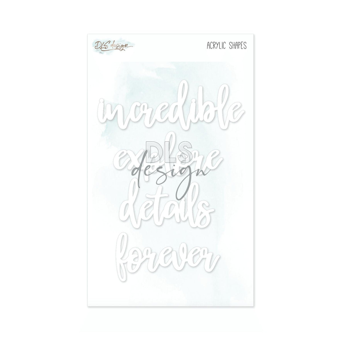 Acrylic Shapes Words