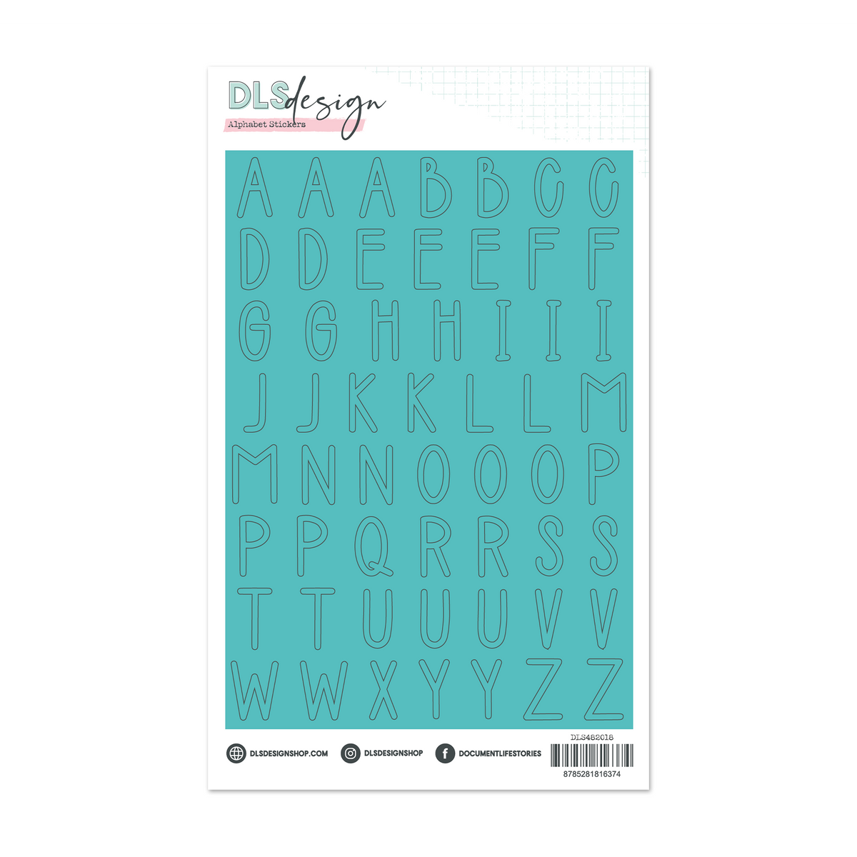Alphabet Stickers Big Hunter Bright Blue