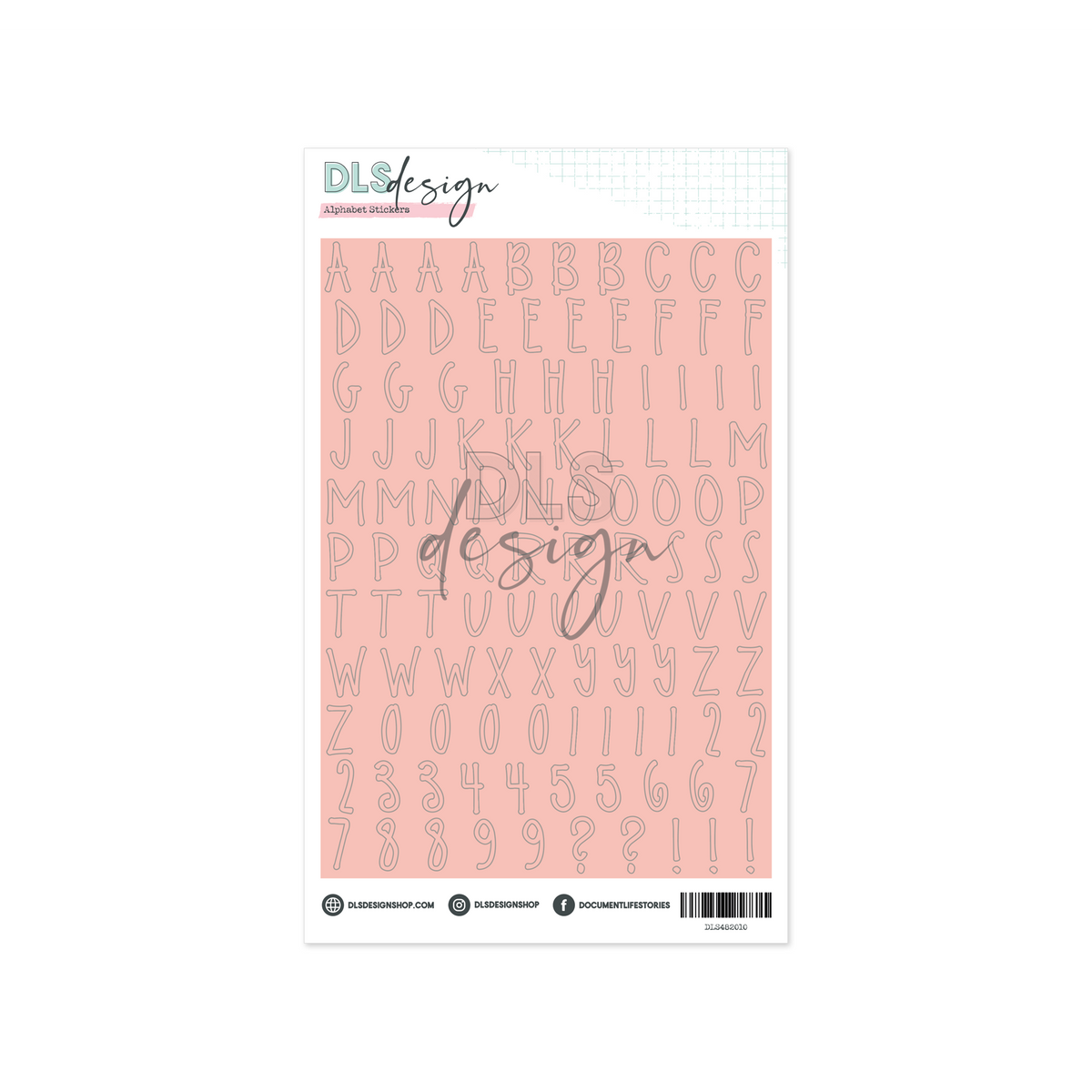 Alphabet Stickers Elsie Coral Sands
