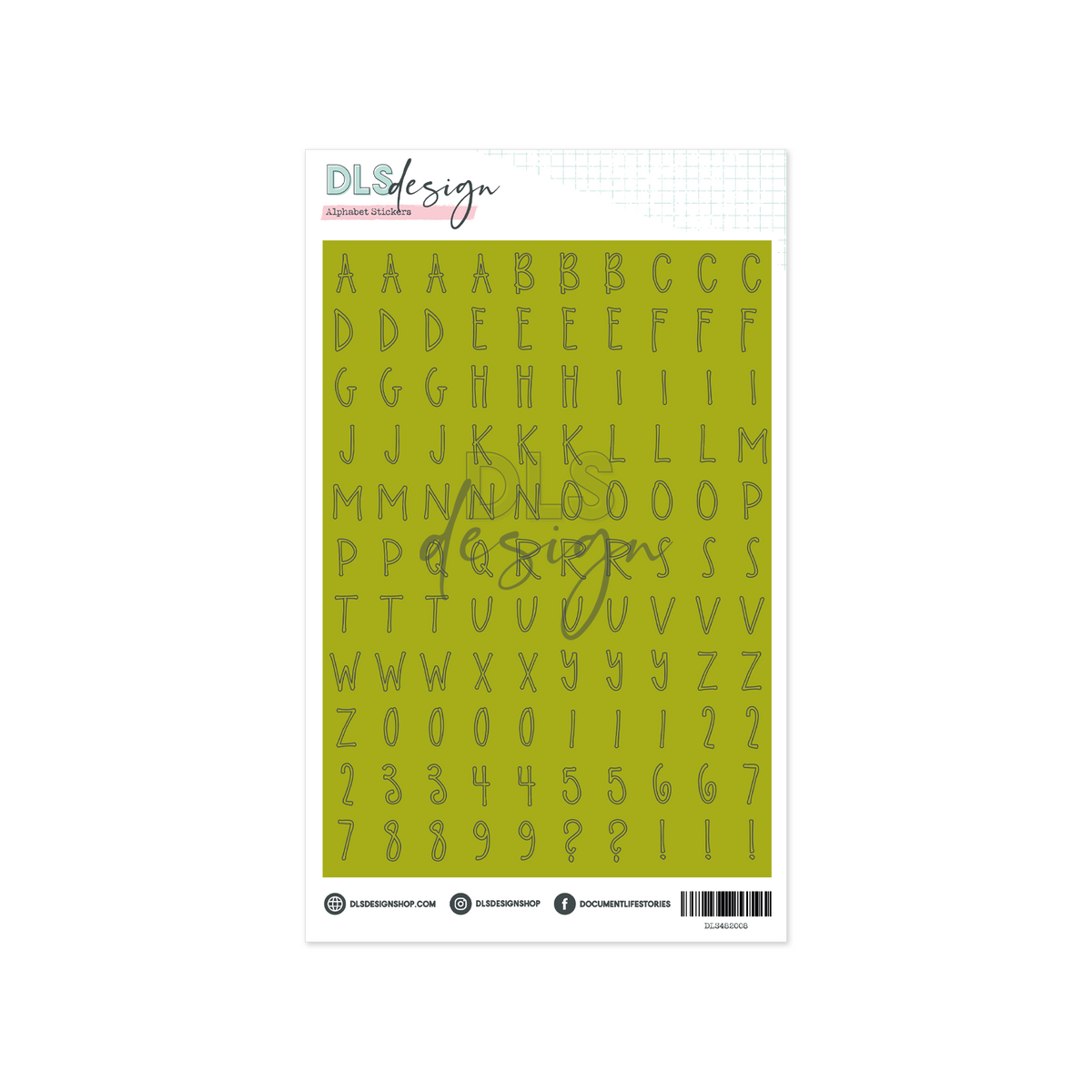 Alphabet Stickers Elsie Green Apple