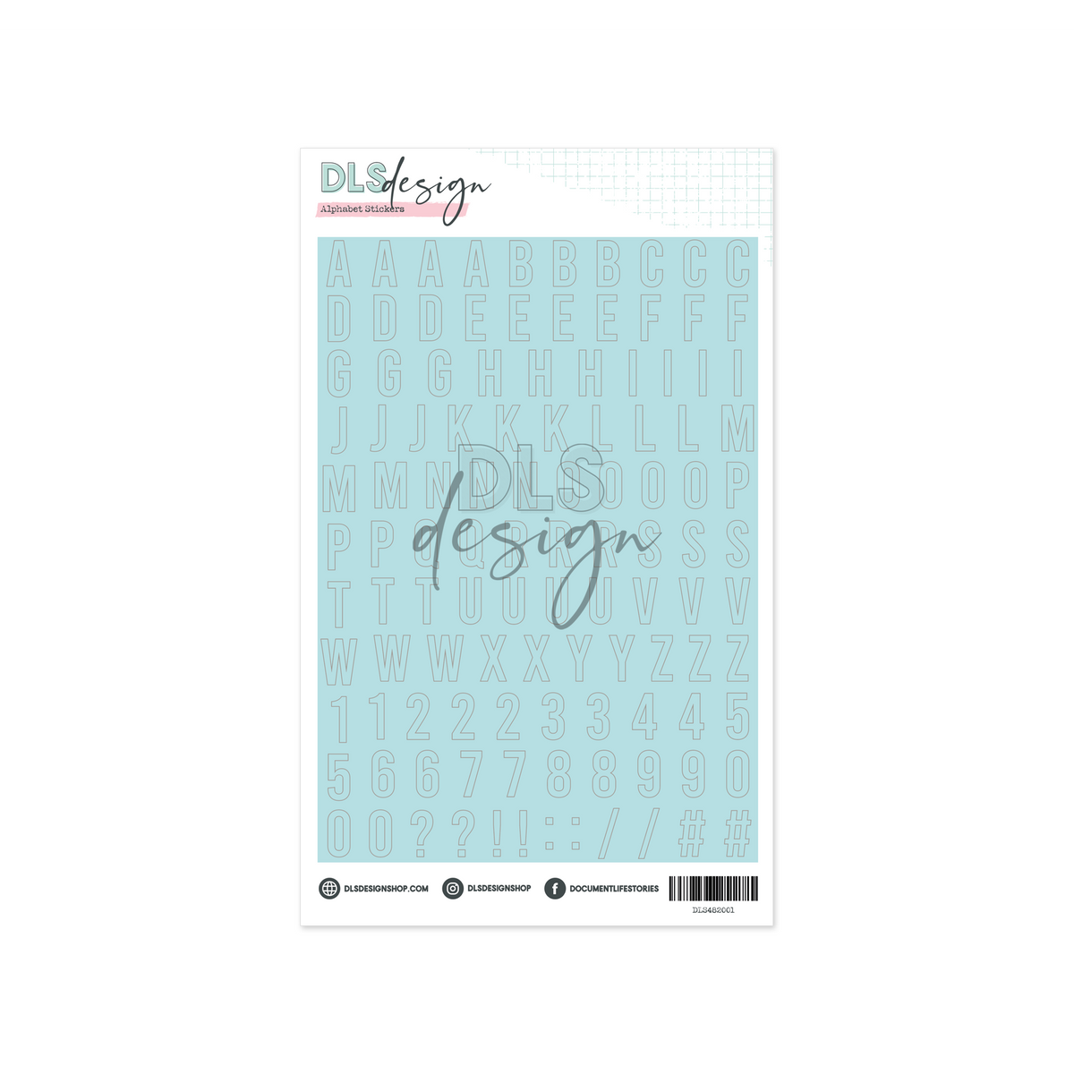 Alphabet Stickers Gilmo Medium Sky Blue