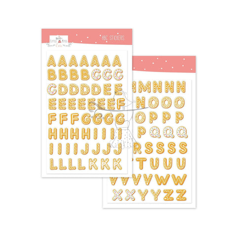 Alphabet Stickers Gingerbread