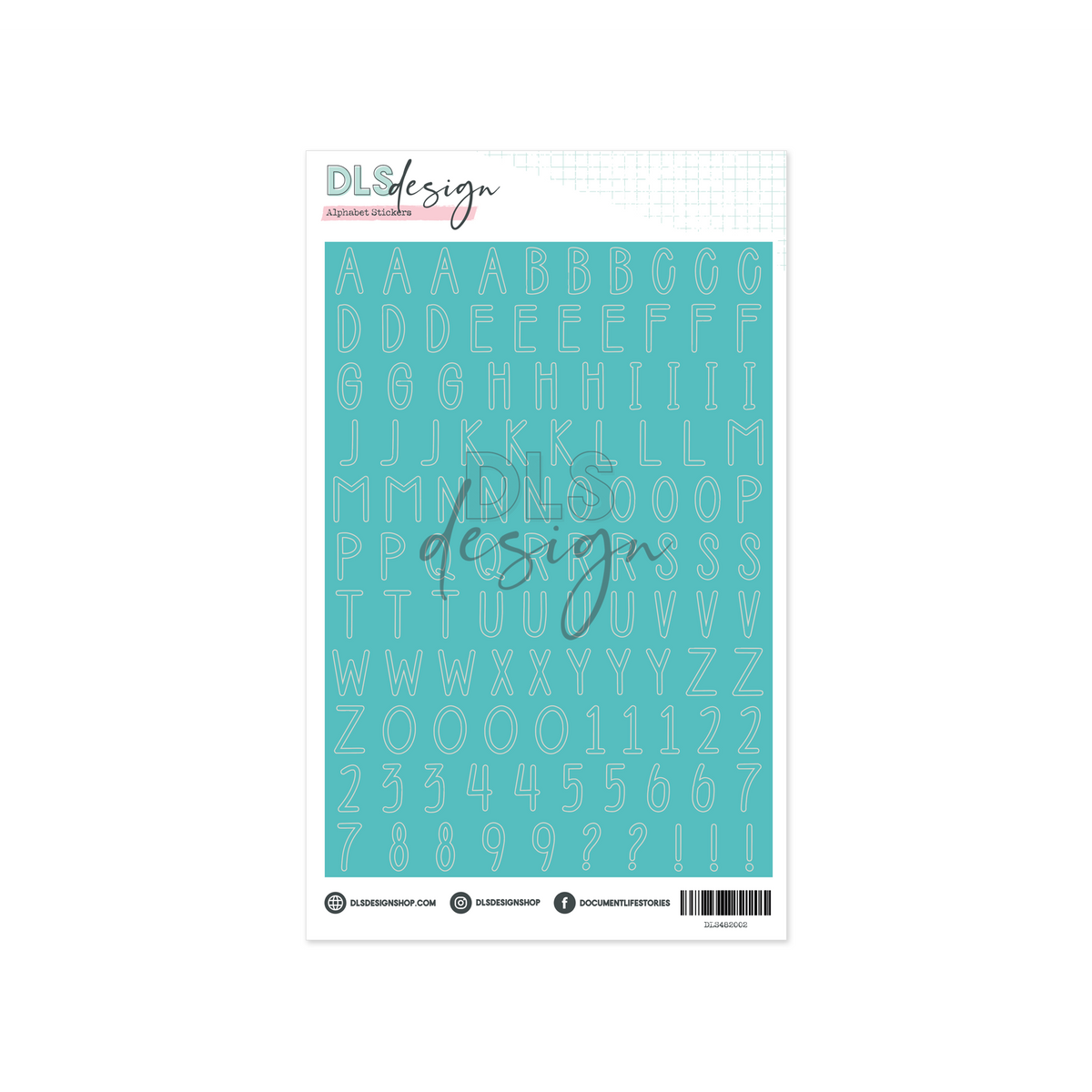 Alphabet Stickers Hunter Bright Blue