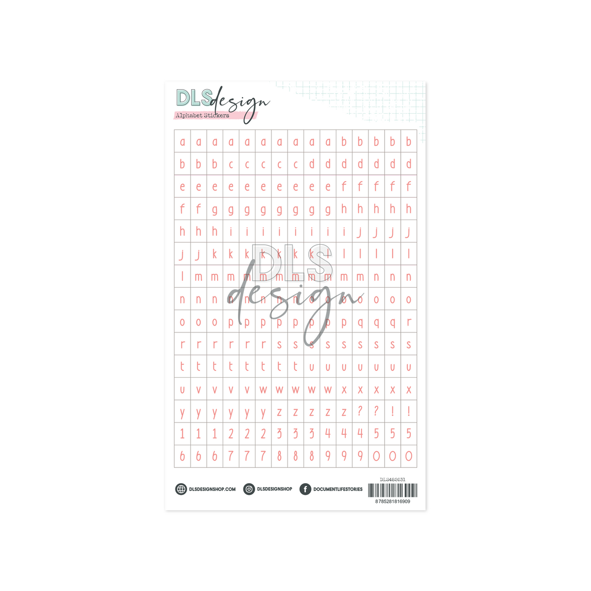 Alphabet Stickers Hunter Coral Reef