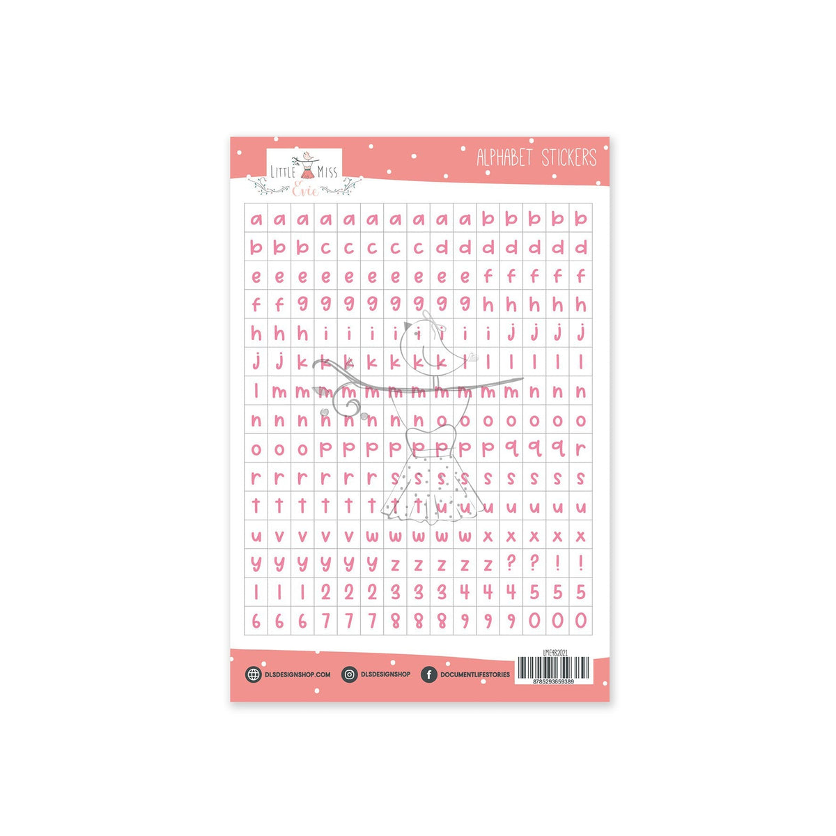 Alphabet Stickers Jade Candy Cane