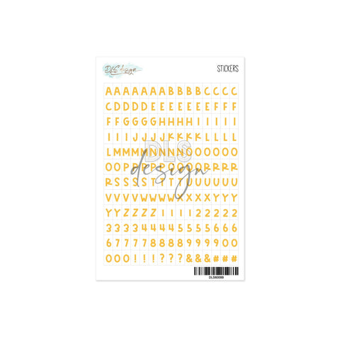 Alphabet Stickers Magical Yellow - DLS Design