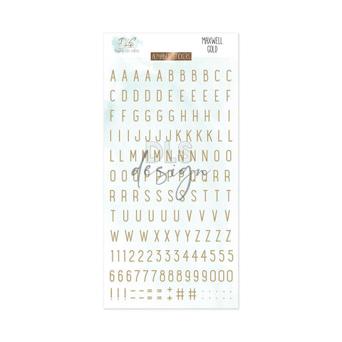 Alphabet Stickers Maxwell Gold - DLS Design