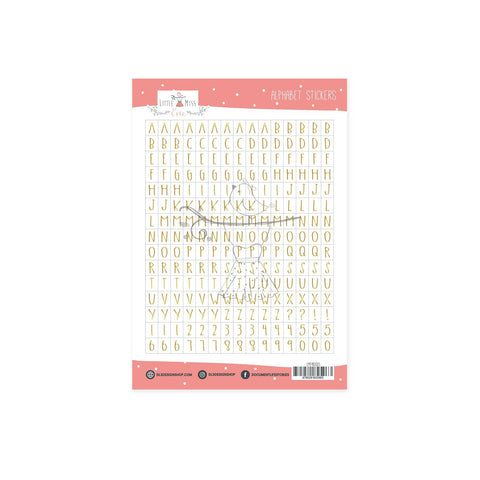 Alphabet Stickers Moris Gold