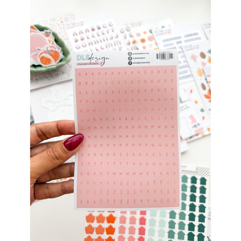 Alphabet Stickers Nina Coral Sands