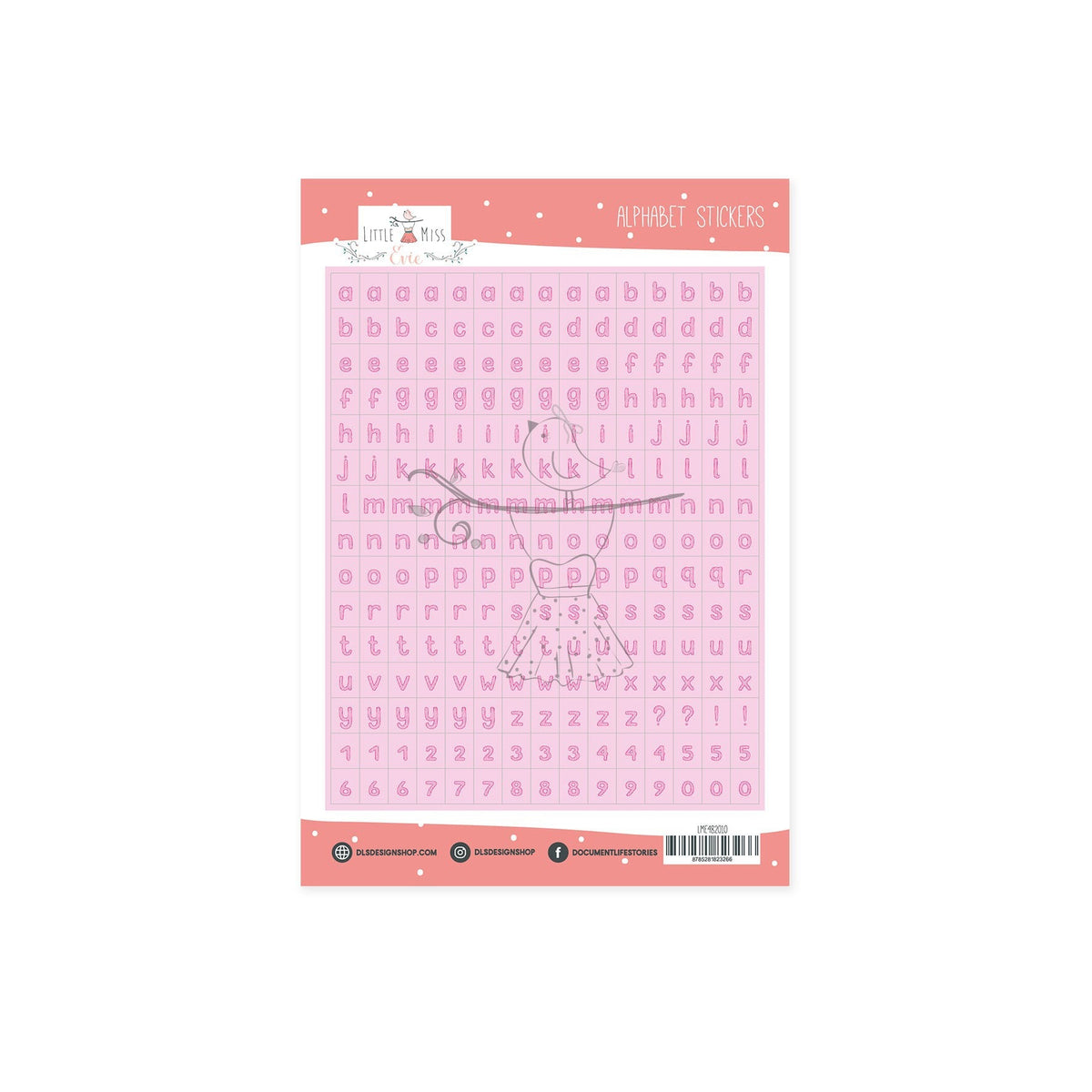 Alphabet Stickers Piper Peony