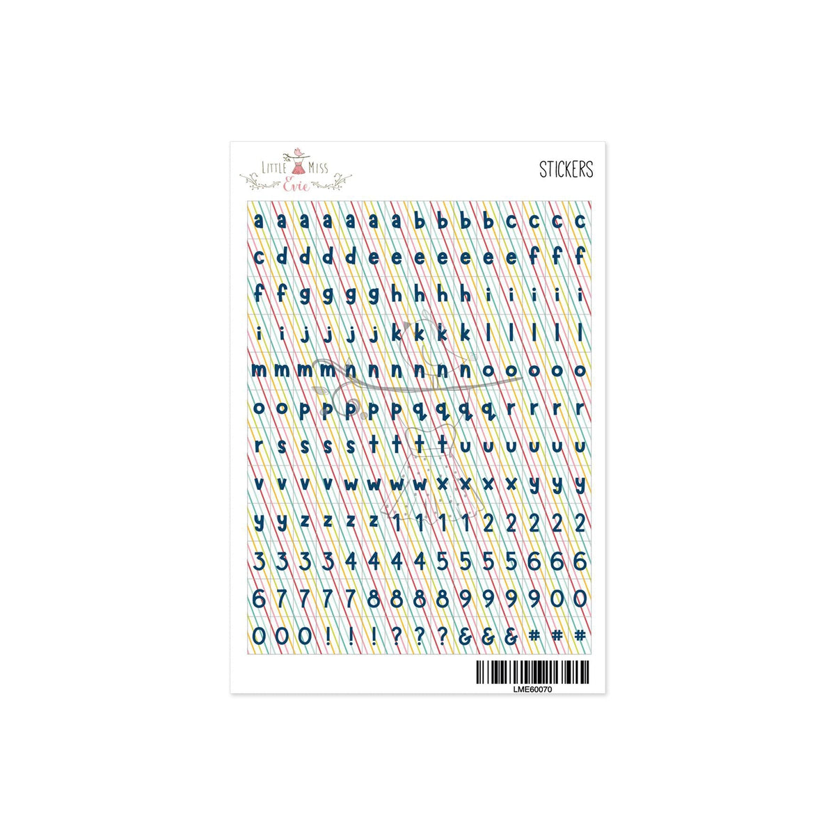 Alphabet Stickers Project Pepernoot Streep