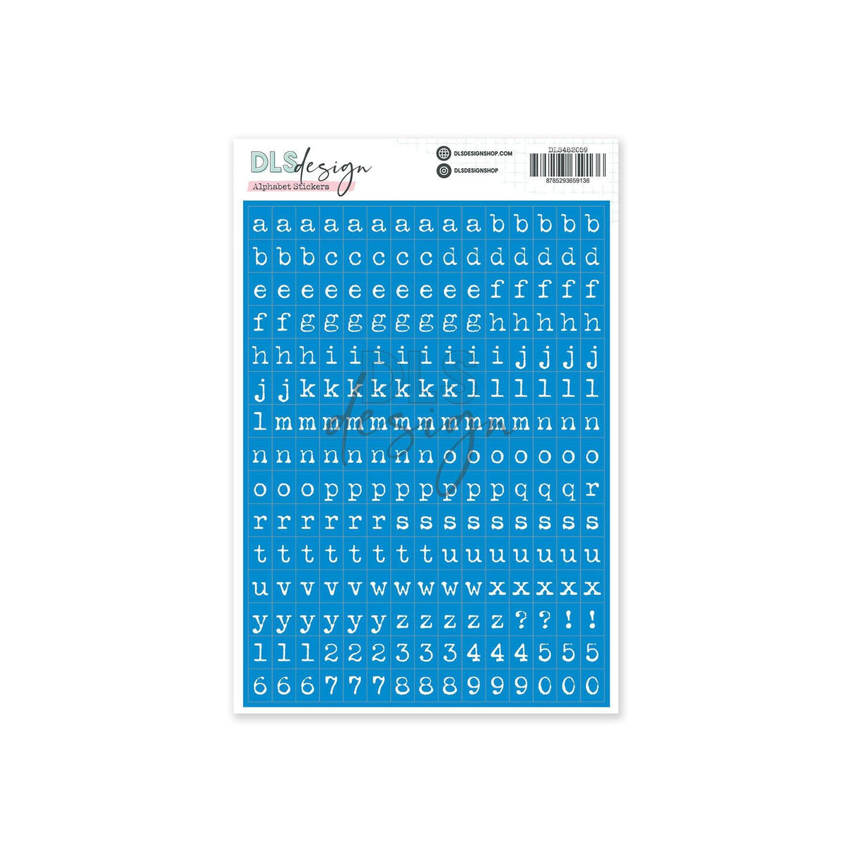 Alphabet Stickers Sally Azure Midnight