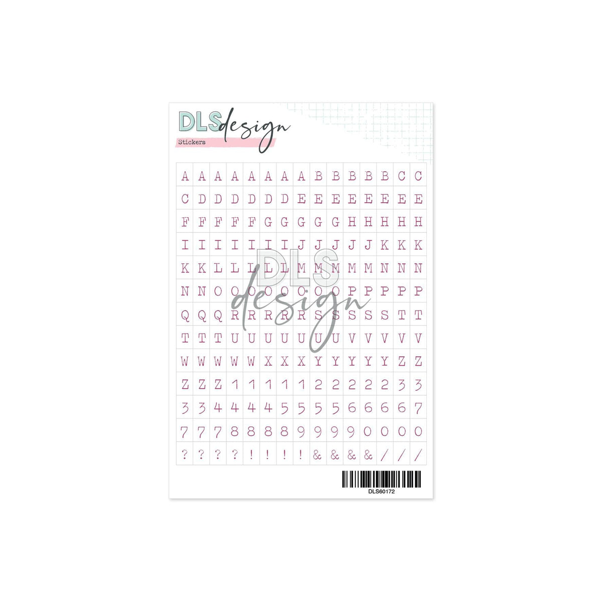Alphabet Stickers Sally Orchid