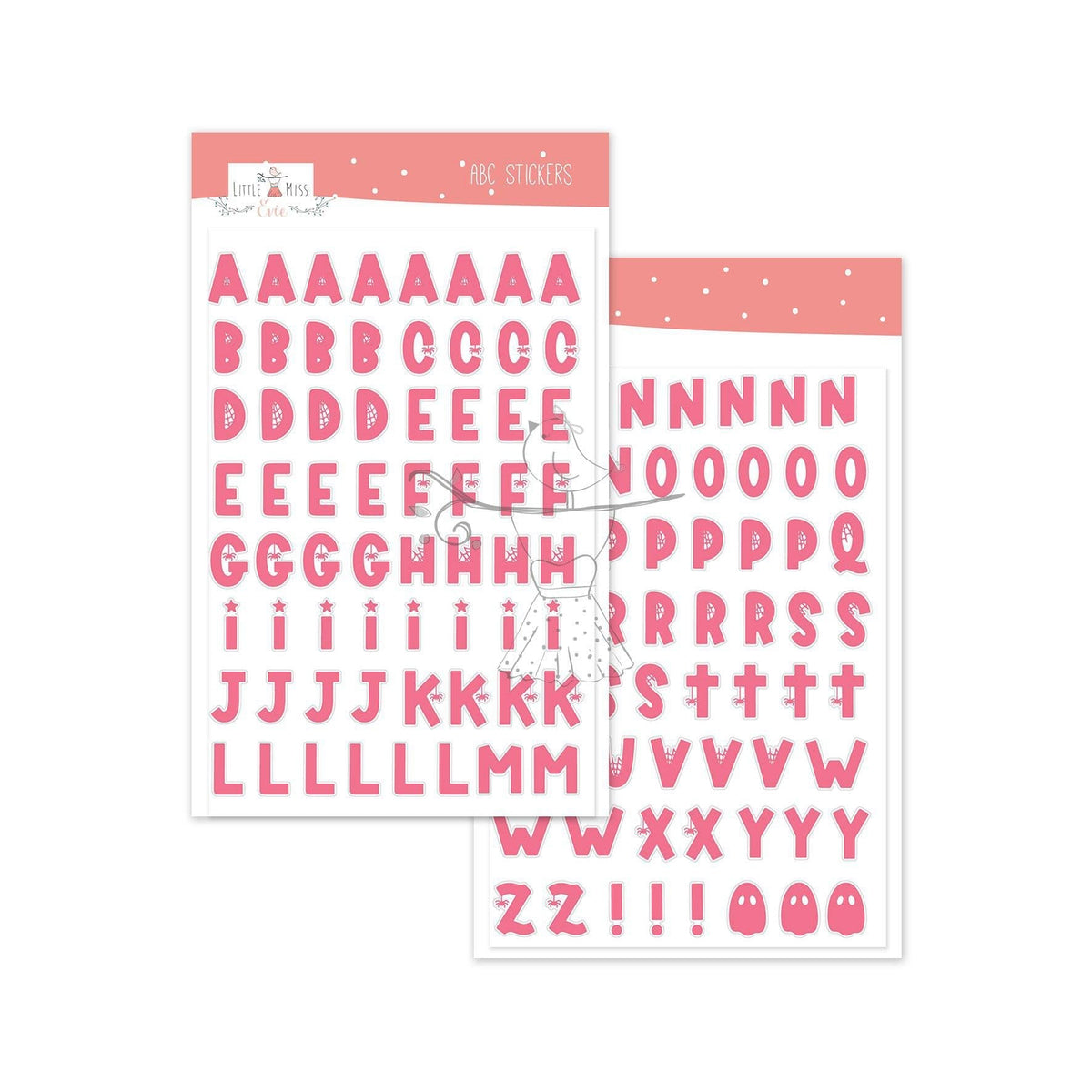 Alphabet Stickers Spooky Things - Candy Floss