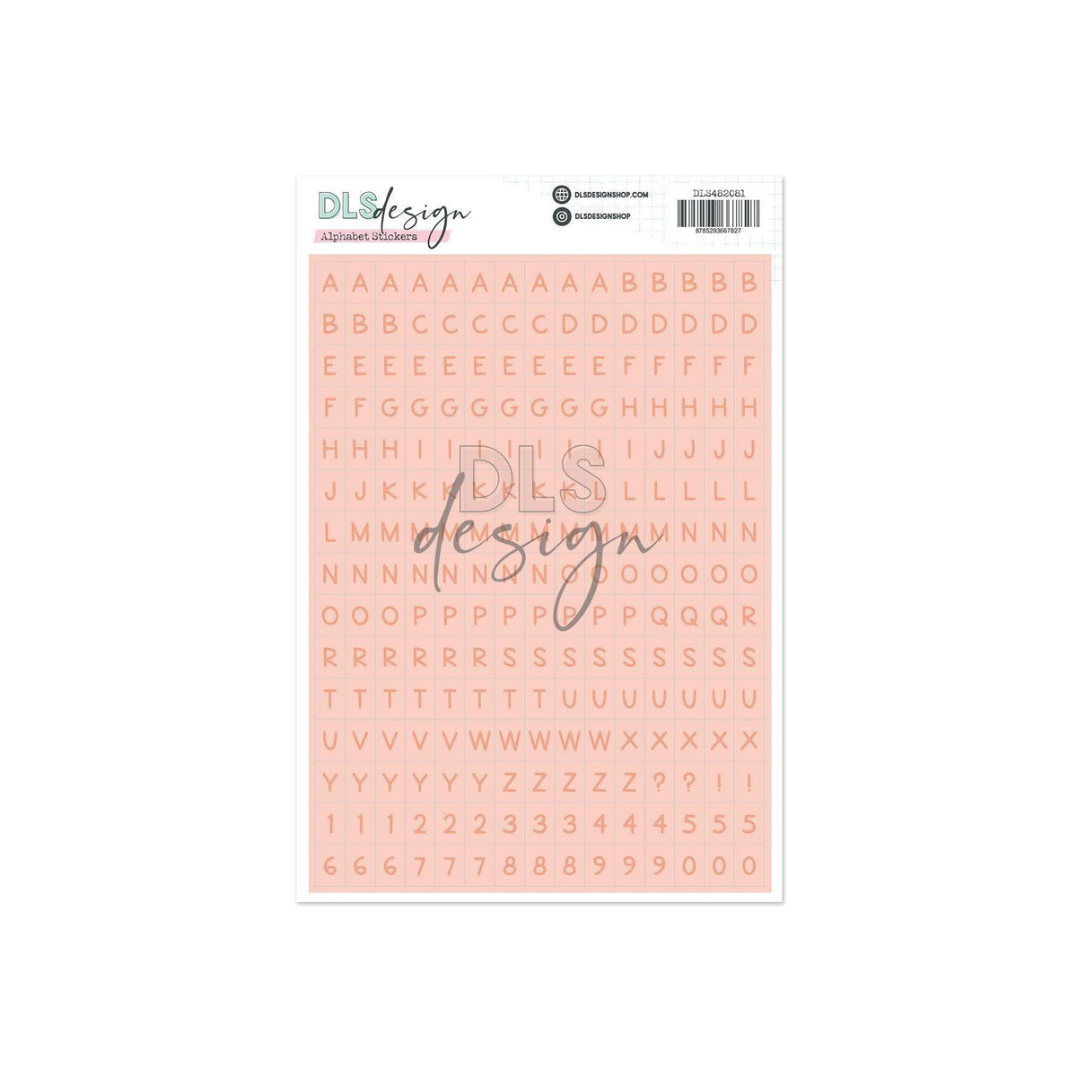Alphabet Stickers Teddy Soft Peach
