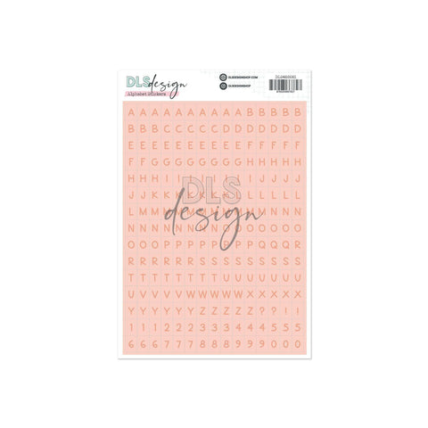 Alphabet Stickers Teddy Soft Peach