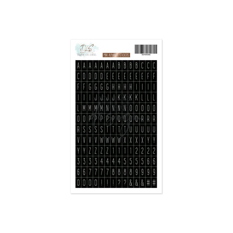 Alphabet Stickers Thin Black