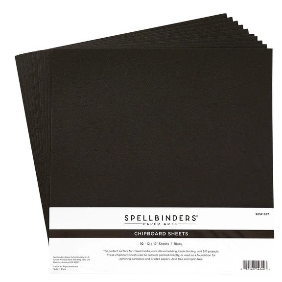 Black Chipboard 12"