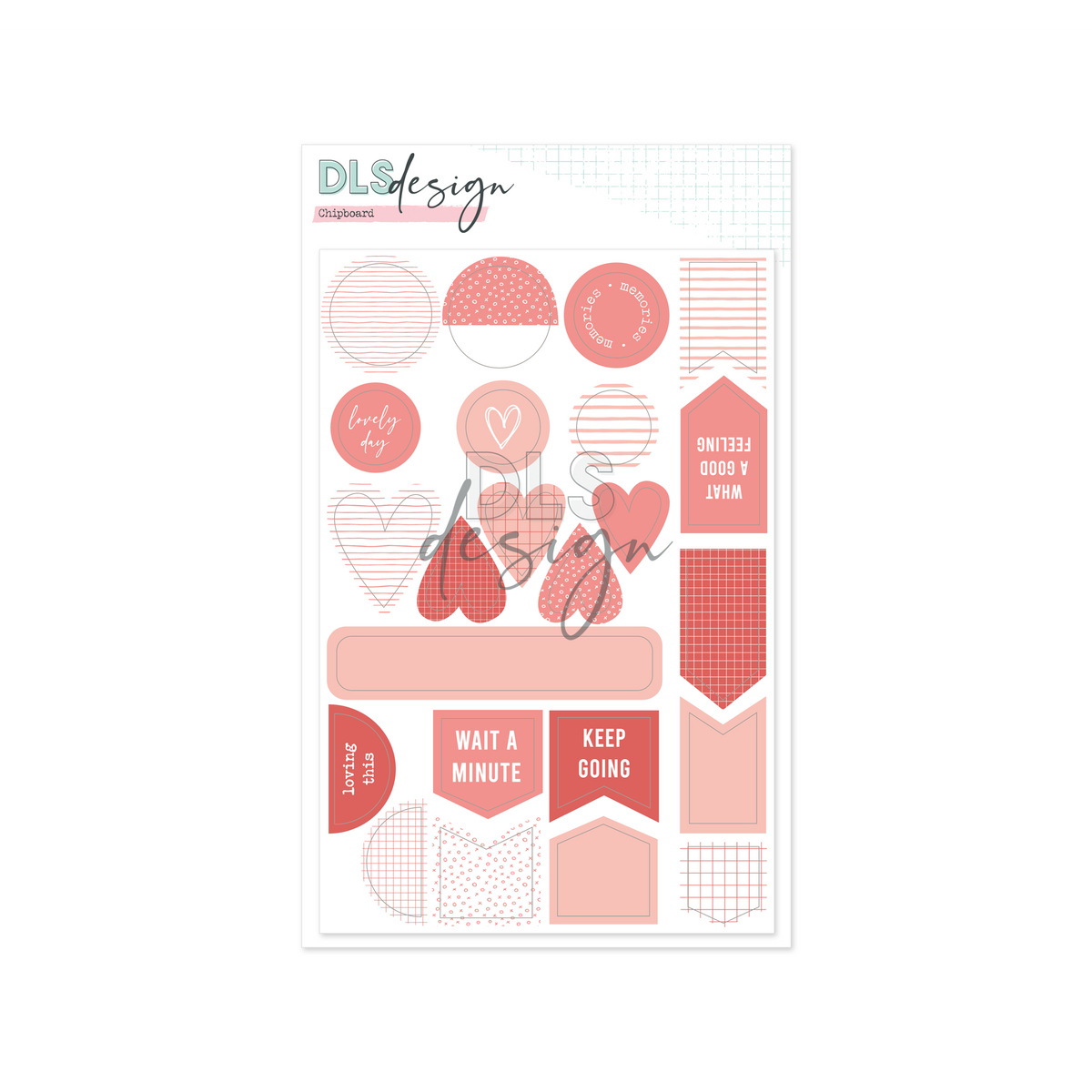 Chipboard Essential Shapes Coral