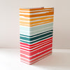 Chipboard album 4x8 Wide Spine Rainbow Stripes