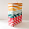 Chipboard album 4x8 Wide Spine Rainbow Stripes