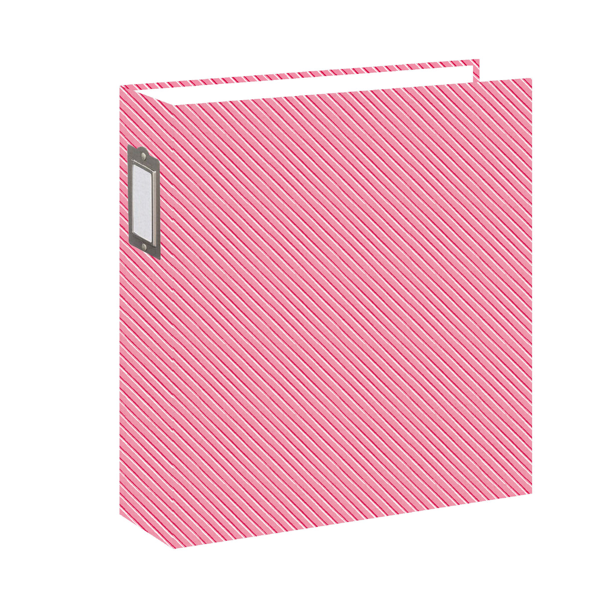Chipboard album 6x8 Wide Spine Cherry Stripes