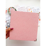 Chipboard album 6x8 Wide Spine Coral Dots