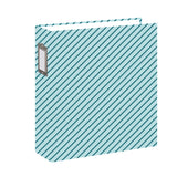 Chipboard album 6x8 Wide Spine Denim Stripes