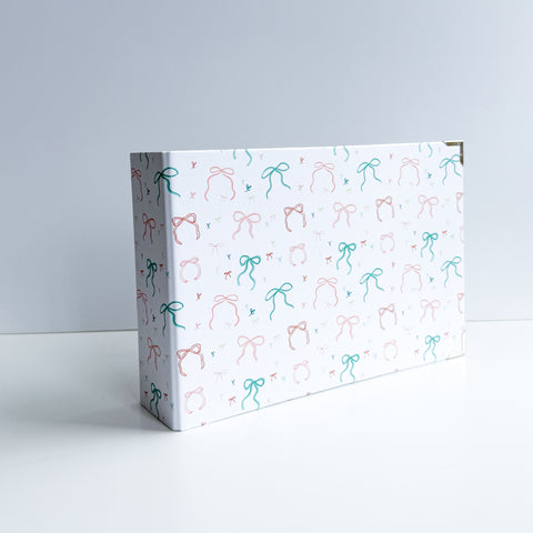 Chipboard album 8x6 Wide Spine Bows
