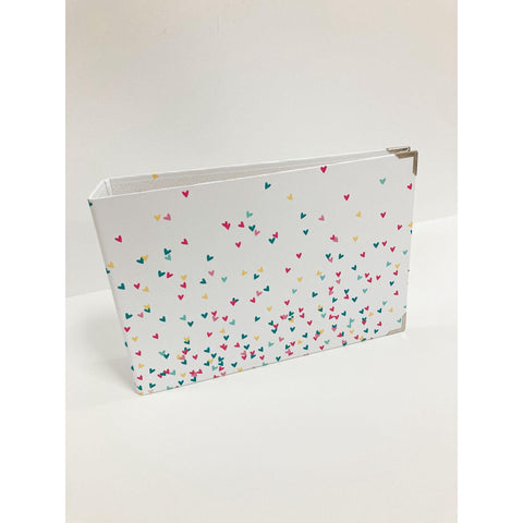 Chipboard album 8x6 Wide Spine Hearts