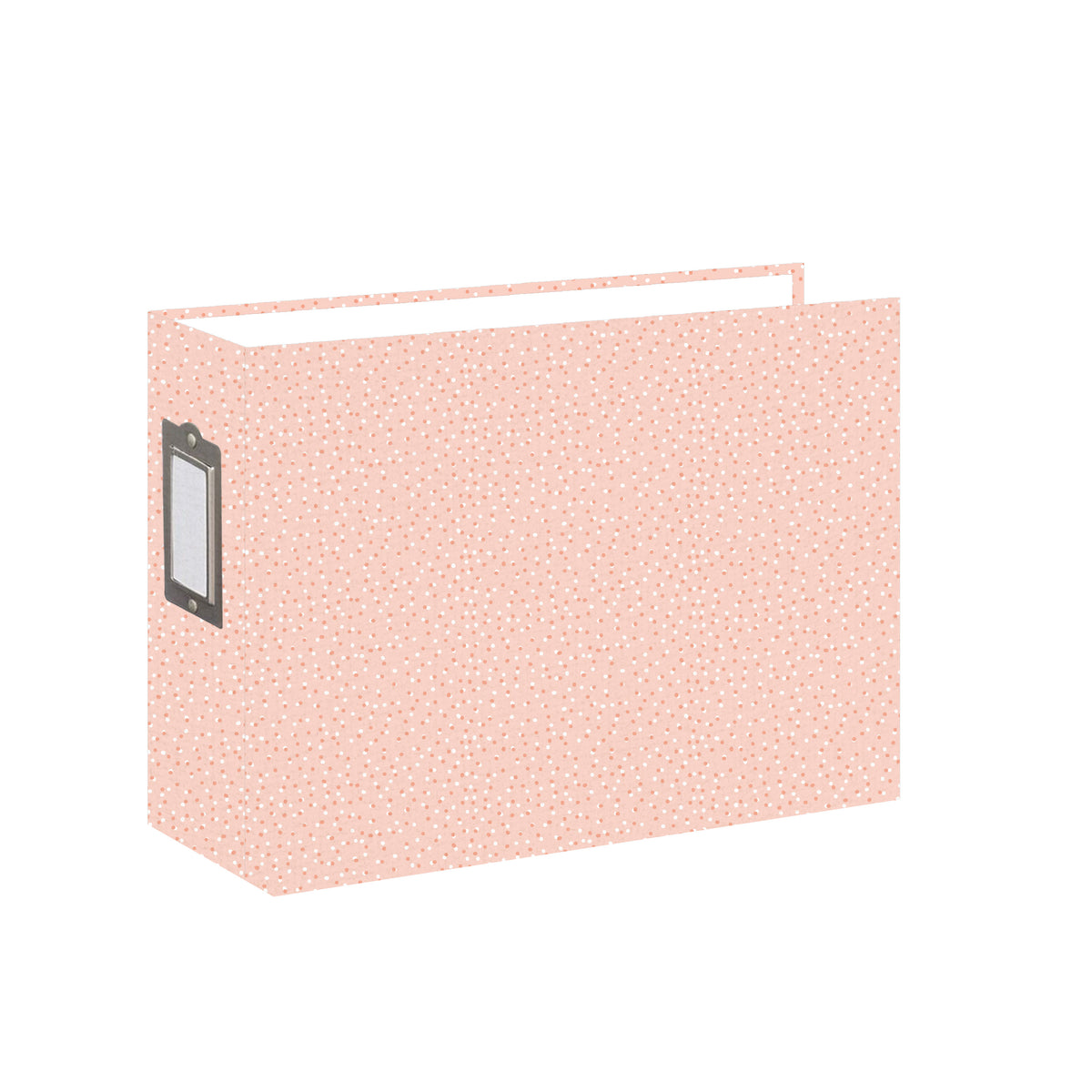 Chipboard album 8x6 Wide Spine Peach Dots