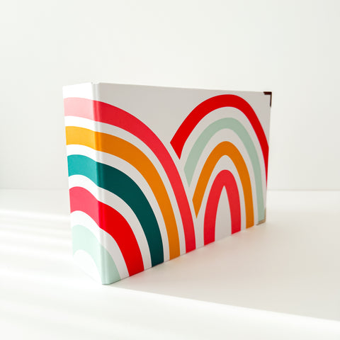 Chipboard album 8x6 Wide Spine Rainbow