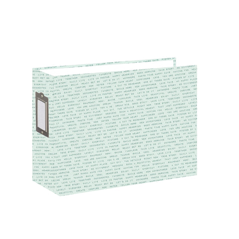 Chipboard album 8x6 Wide Spine Seafoam Text [Pre-order Black Friday]