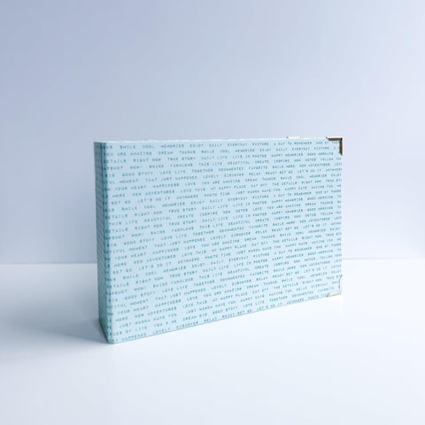 Chipboard album 8x6 Wide Spine Seafoam Text