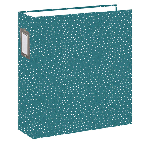 Chipboard album 9x12 Denim Dots [nearly perfect]