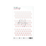Clear Date Stickers Coral 2