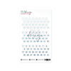 Clear Date Stickers Powder Blue & Navy